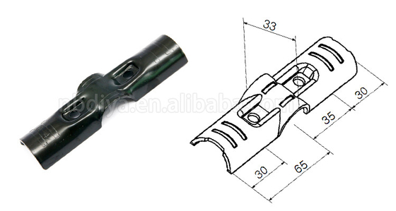 HJ-4 Lean Pipe Clamp Elbow Cross Malleable Metal Lean Pipe Fittings Material Shelf Joint
