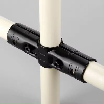 HJ-4 Lean Pipe Clamp Elbow Cross Malleable Metal Lean Pipe Fittings Material Shelf Joint