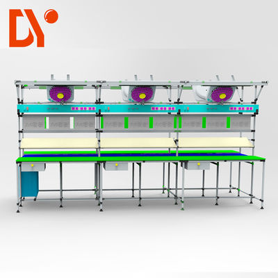 Automated Assembly Lean Production Line Adjusted Length With Conveyor Belt