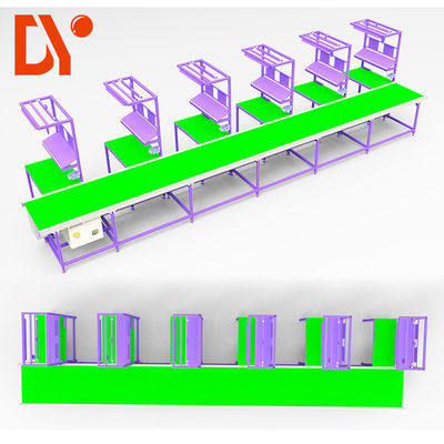 Automated Assembly Lean Production Line Adjusted Length With Conveyor Belt