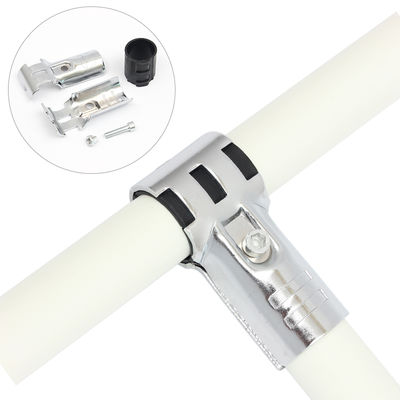 Chrome Lean Pipe Connector ESD Pipe Joint Lean System Accessories for Workbench and Trolley Cart