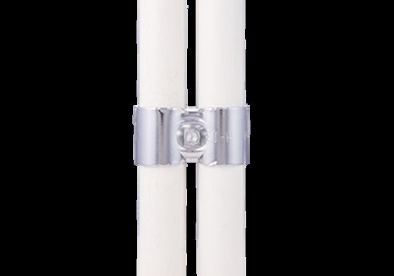 Chrome Plating HJ-11 Sheet Metal Joints Metal Lean Pipe Connector Tube Clamp in 2.3mm Thickness for Lean Pipe Rack System