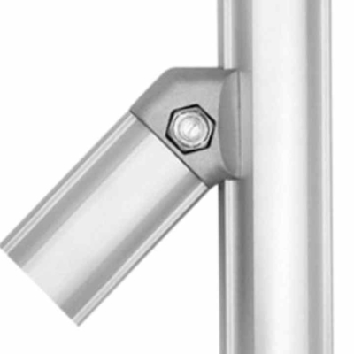 Aluminiumbuisverbinding Lean Pipe Joint Fastener Kit 45 graden Dubbelbuis ingebouwde joint