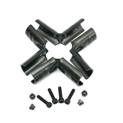 Zwarte elektroforese Lean Pipe Joint HJ-5 Lean Tube Connector Lean Fittings