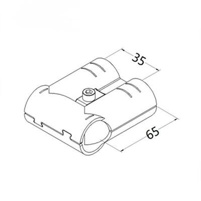 HJ-14 Chroming Plating Round Metal Pipe Joints/connectors/tube Connector 3 Way for Lean Pipe System Assembly Line