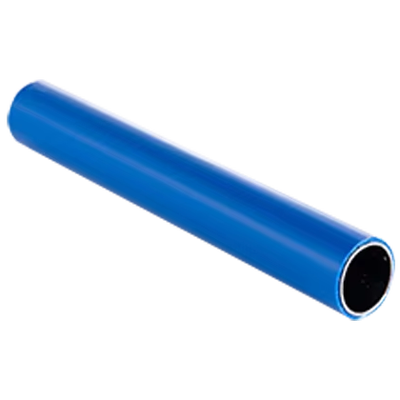 OD28mm lichtblauw bekleed PE-slank buiscomposito buis voor racksysteemwand